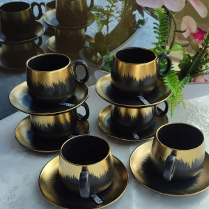 Classy Cup saucer set - Black